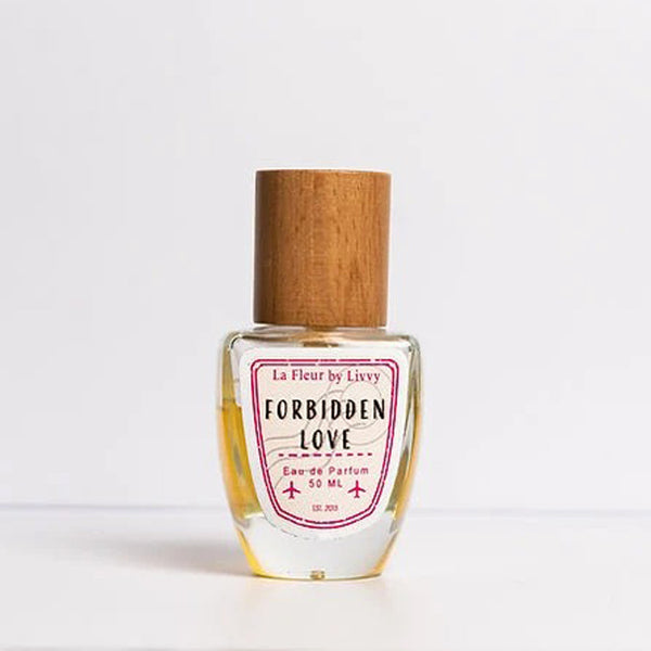 La Fleur by Livvy Forbidden Love natural Eau de Parfum bottle – amber floral with lily, tobacco and agarwood