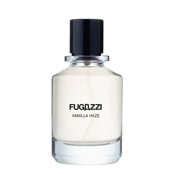 Fugazzi Vanilla Haze Extrait de Parfum 100ml bottle – dark vanilla gourmand with hazelnut, coconut milk and saffron