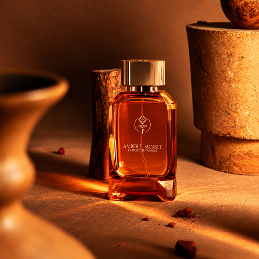 Librery Amber Sunset Extrait de Parfum, amber leather fragrance – alternate view