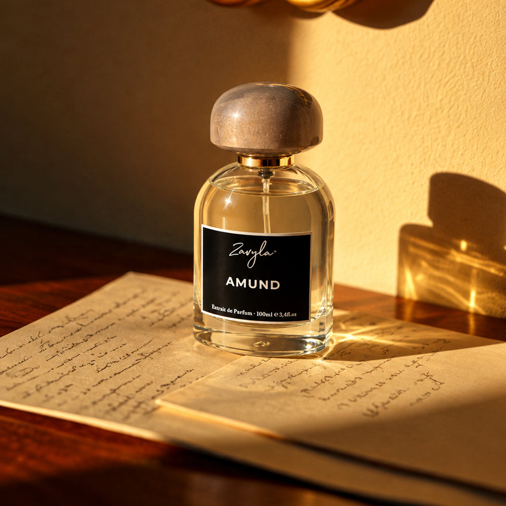 Zavyla Amund perfume, almond, tobacco, vanilla and chocolate gourmand fragrance – alternate view