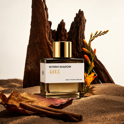 Bon Parfumeur 403 Myrrh Shadow Extrait de Parfum, amber myrrh fragrance – alternate view