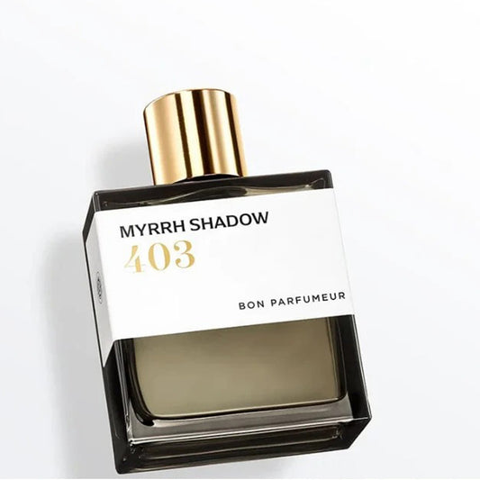 Bon Parfumeur 403 Myrrh Shadow Extrait de Parfum 100ml bottle – modern amber with myrrh, vanilla and spice