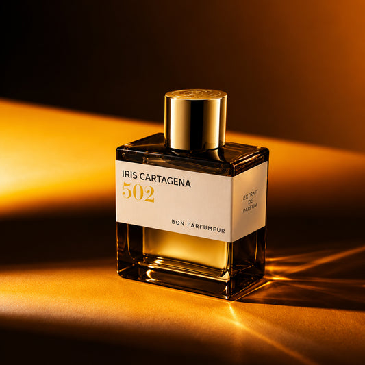 Bon Parfumeur 502 Iris Cartagena Extrait de Parfum, rum cocoa iris fragrance – alternate view