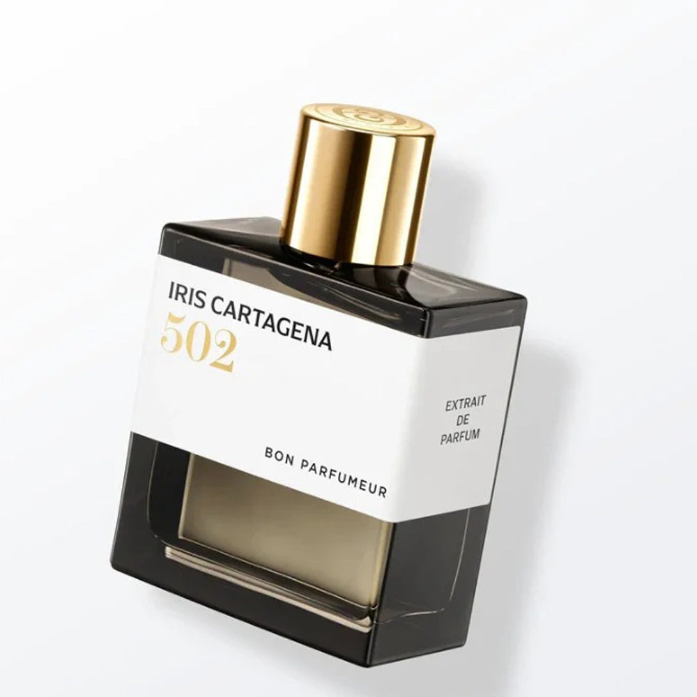 Bon Parfumeur 502 Iris Cartagena Extrait de Parfum 100ml bottle – dry gourmand with rum, cocoa, iris and papyrus
