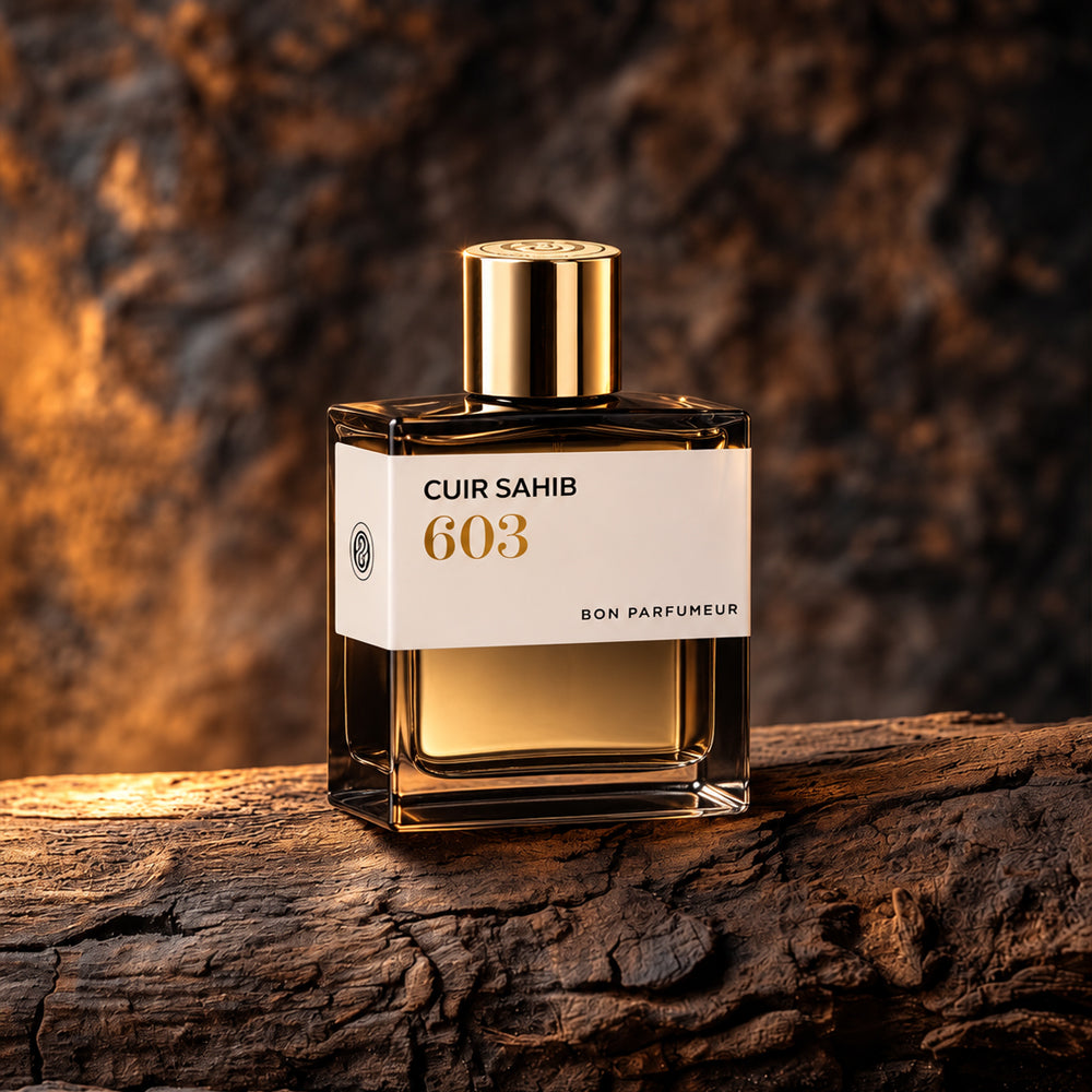 Bon Parfumeur 603 Cuir Sahib Extrait de Parfum, leather incense fragrance – alternate view