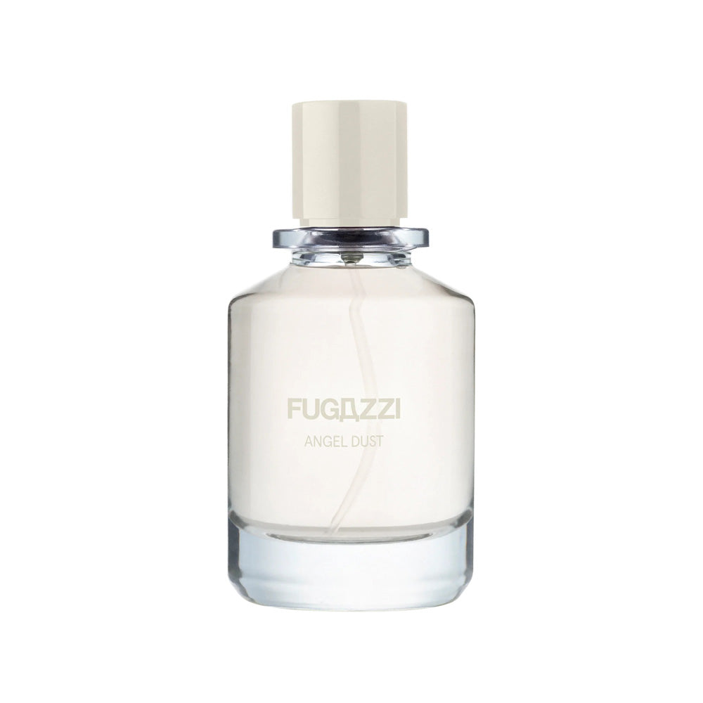 Fugazzi Angel Dust Eau de Parfum 100ml bottle – soft cashmeran skin scent with white amber and pepper