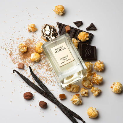 Maison Mataha Brownie Pop Extrait de Parfum 100ml bottle – chocolate brownie and caramel popcorn gourmand