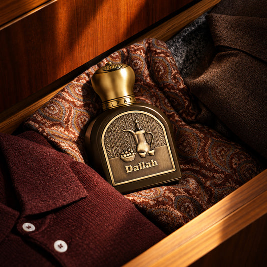 Emirates Pride Dallah perfume, spicy honey leather fragrance – alternate view