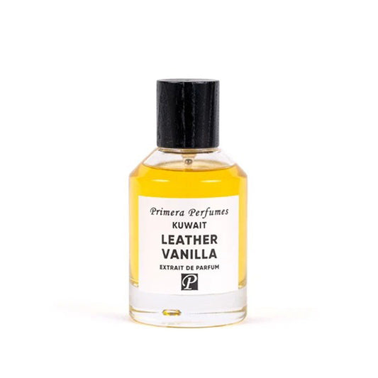 Primera Leather Vanilla Extrait de Parfum 100ml bottle – sweet leather vanilla with saffron, blackcurrant and oud