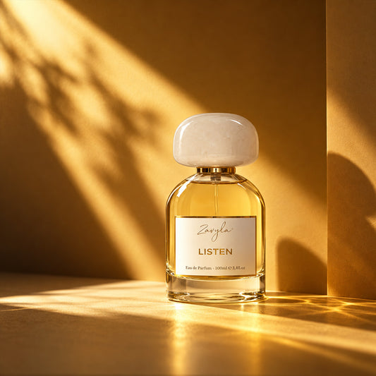 Zavyla Listen perfume, sweet mandarin and peach fragrance – alternate view