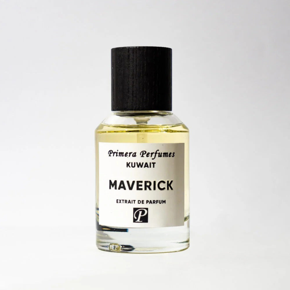 Primera Maverick Extrait de Parfum bottle – fruity aromatic chypre with pineapple, myrrh, tobacco and oakmoss