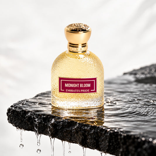 Emirates Pride Midnight Bloom Burgundy Eau de Parfum, floral leather fragrance – alternate view