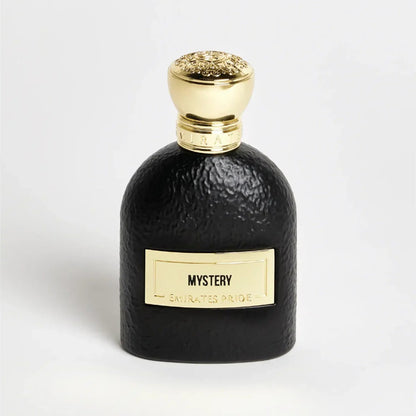 Emirates Pride Mystery Eau de Parfum 100ml bottle – saffron leather woody with Pride Wood and vetiver
