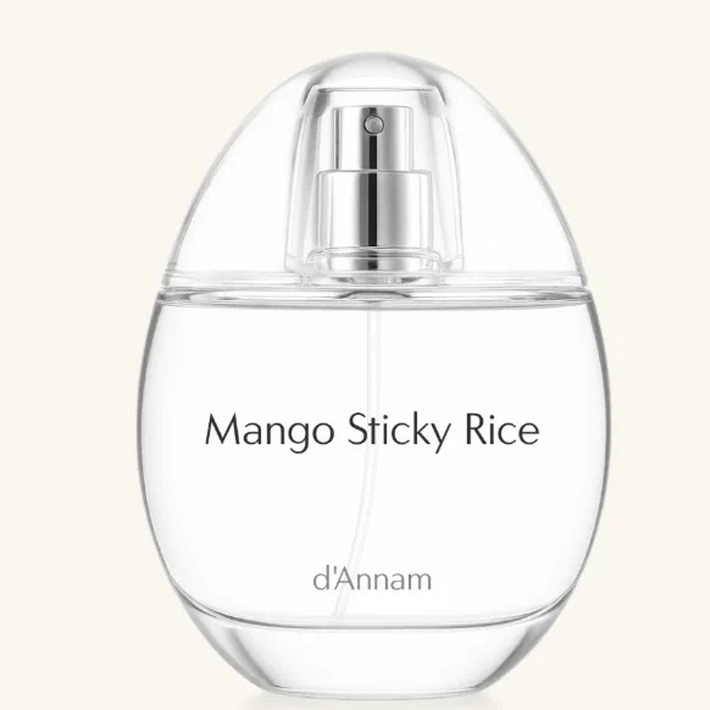 d'Annam Mango Sticky Rice perfume bottle – tropical gourmand with mango, sticky rice and coconut milk