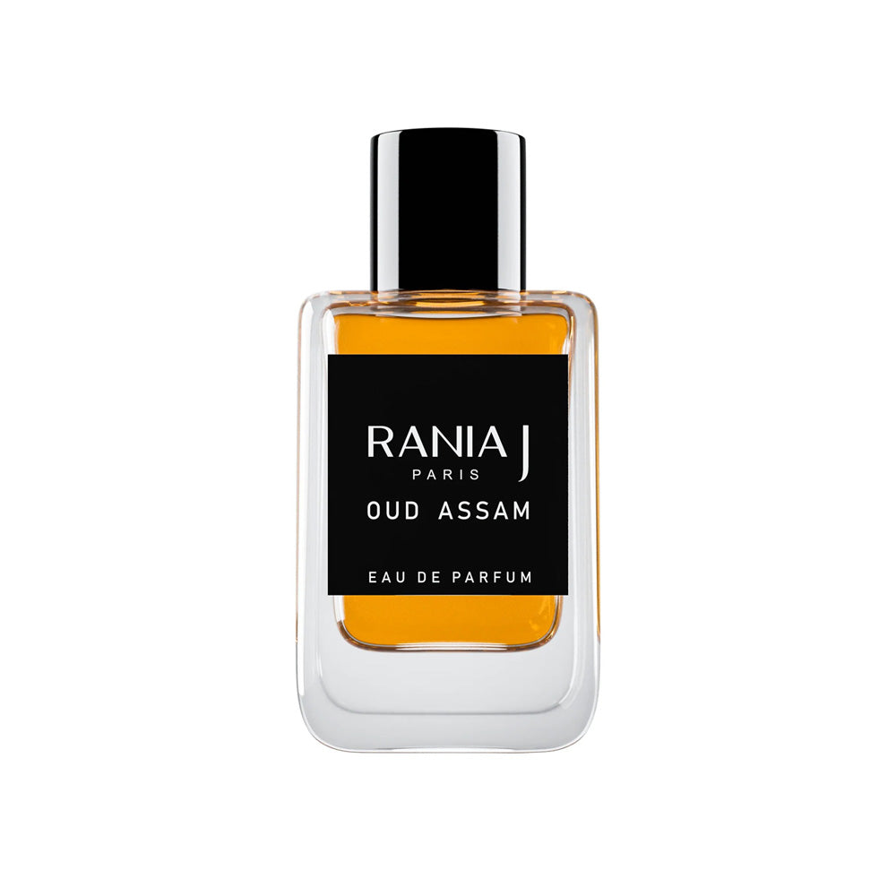 Rania J Oud Assam perfume 50ml bottle – natural oud with sweet and bitter orange