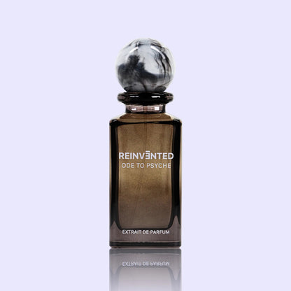 Reinvented Ode To Psyche perfume 75ml bottle – woody aromatic with geranium, juniper and cashmere wood