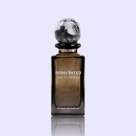 Reinvented Ode To Psyche perfume 75ml bottle – woody aromatic with geranium, juniper and cashmere wood