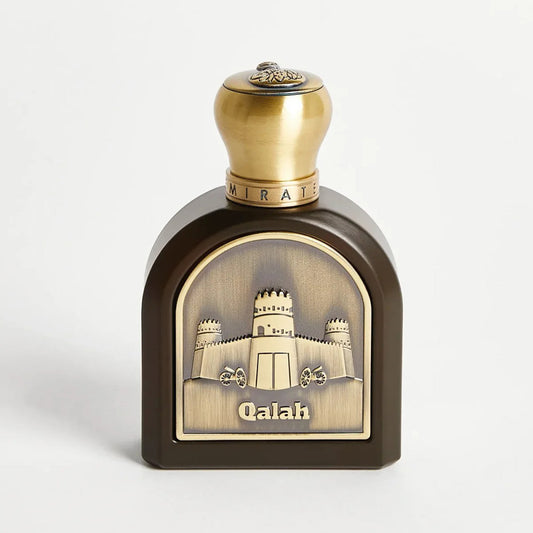 Emirates Pride Qalah perfume bottle – woody oud with green orris, vetiver and white cedar