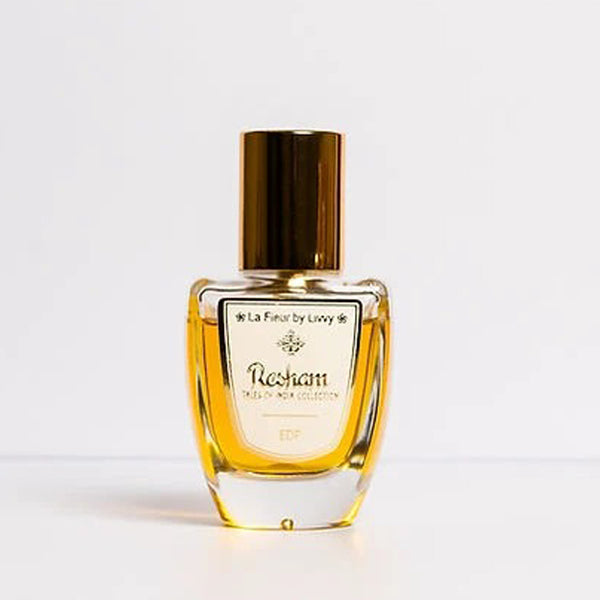 La Fleur by Livvy Resham natural Eau de Parfum bottle – Indian floral with jasmine, saffron and vanilla