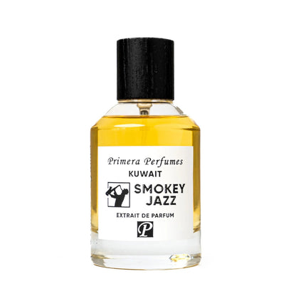 Primera Smokey Jazz perfume bottle – smoky tobacco bourbon with red apple, hinoki and agarwood