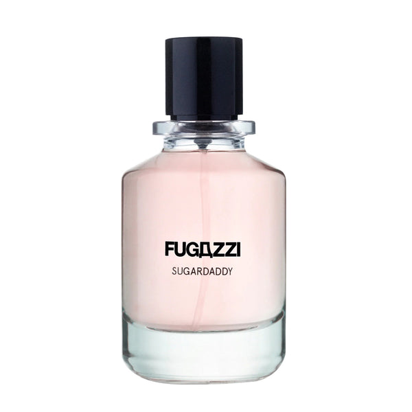 Fugazzi Sugardaddy Extrait de Parfum 100ml bottle – golden citrus patchouli with tangerine, jasmine and cashmere