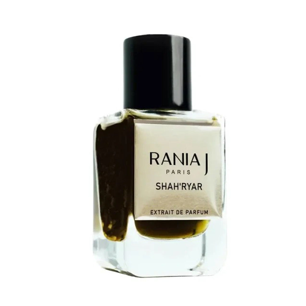 Rania J Shah'ryar Extrait de Parfum 50ml bottle – amber oud with bergamot, osmanthus, caramel and vanilla