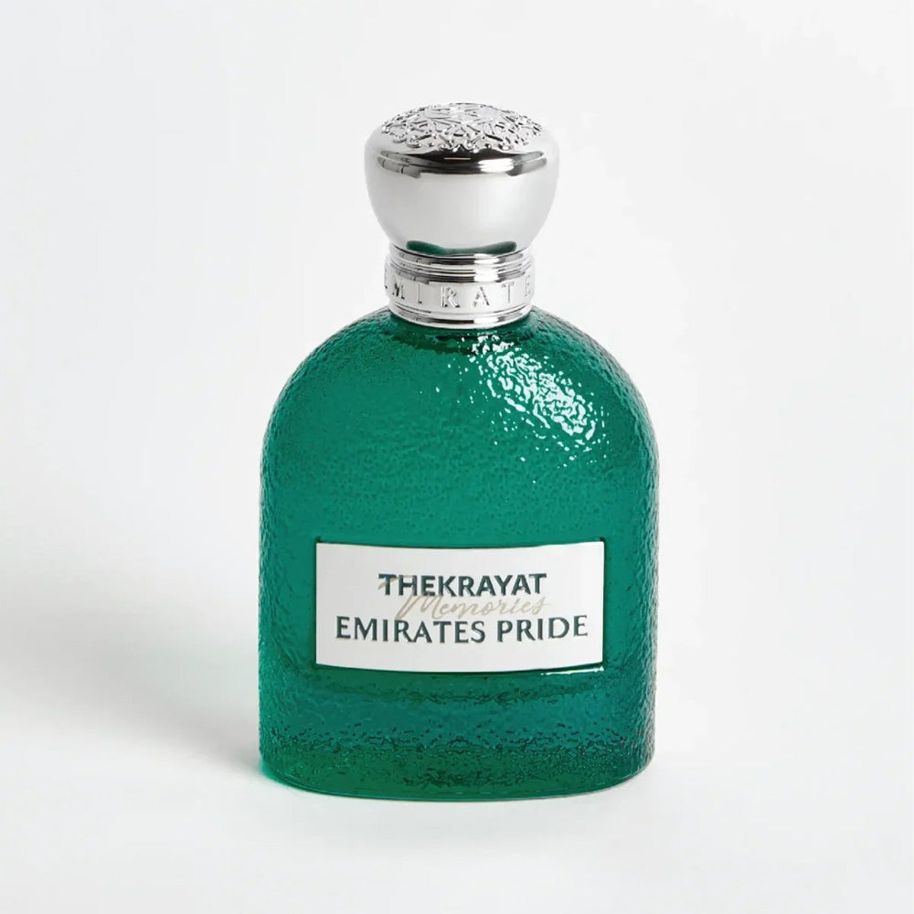 Emirates Pride Thekrayat Eau de Parfum 100ml bottle – leather with red currant and osmanthus