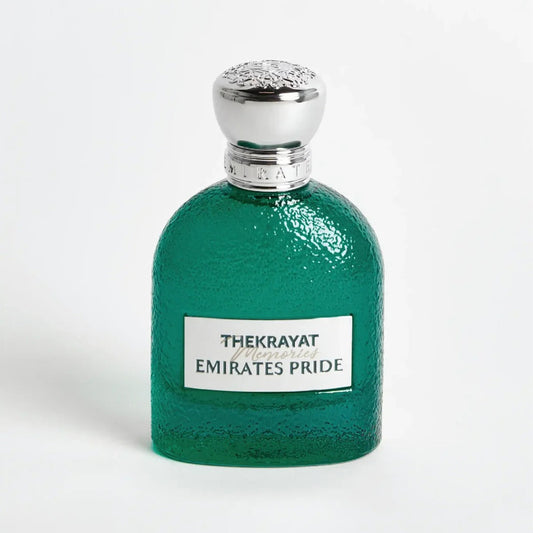Emirates Pride Thekrayat Eau de Parfum 100ml bottle – leather with red currant and osmanthus