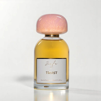 Zavyla Trust perfume bottle – smoky oud and incense with rose, raspberry, birch, benzoin and saffron