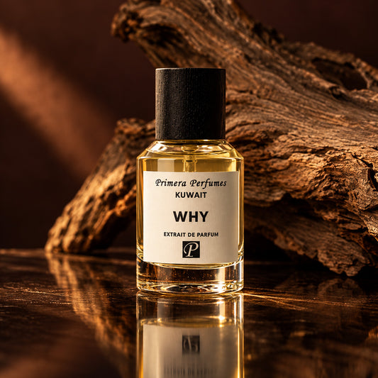 Primera Why Extrait de Parfum, spicy woody oud fragrance – alternate view